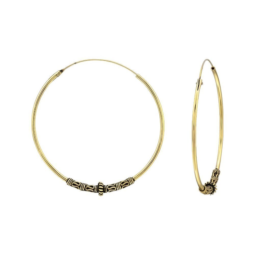 24k Gold Vermeil Large Hoop Earrings 45mm